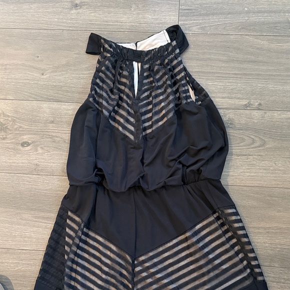 Sheer Panel Black Maxi Dress - Picture 3 of 3